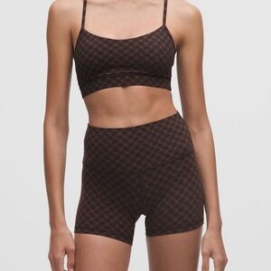 Lululemon Flo Y Bra Nulu Light Support, A-C cups, Jacquard Java Sequoia